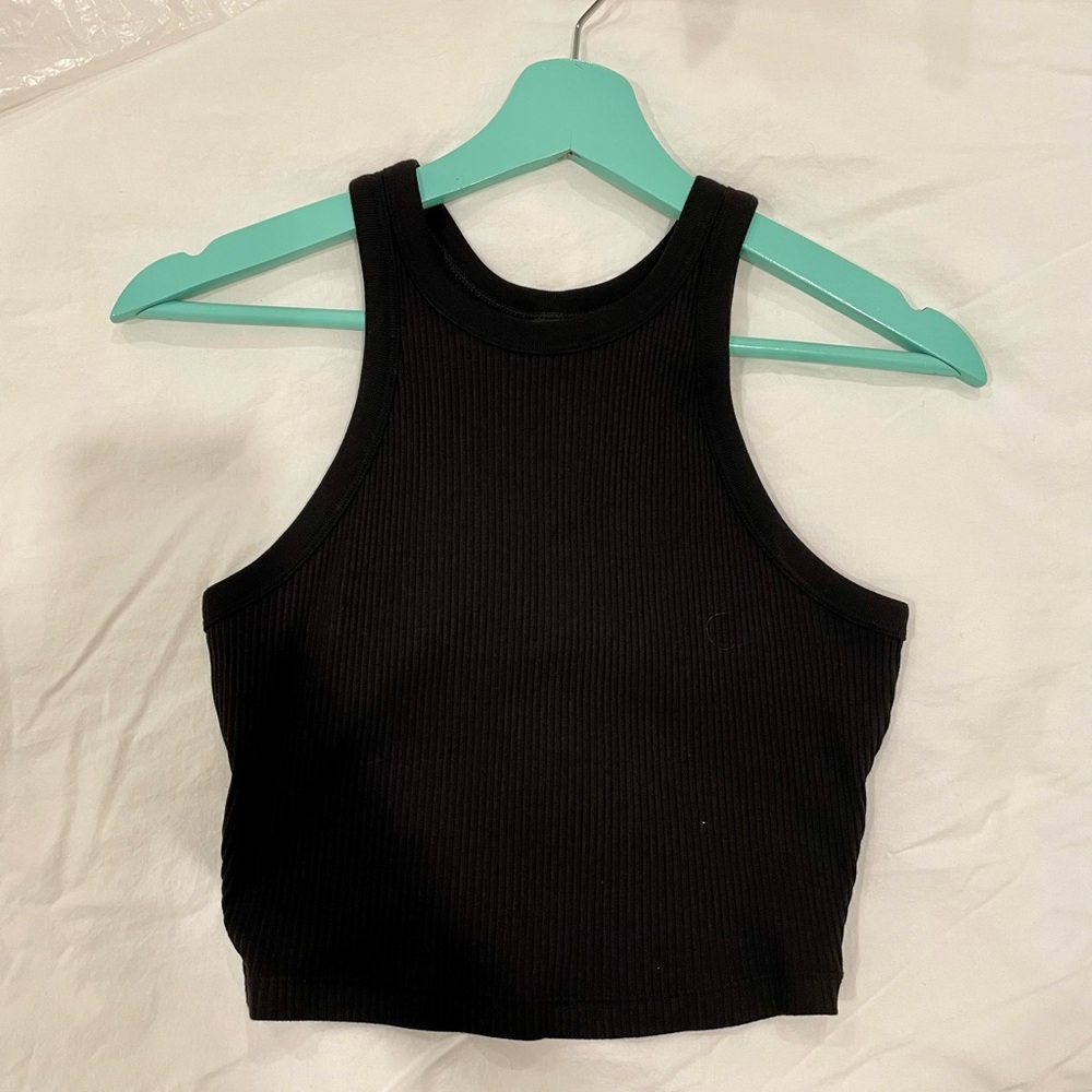 Uniqlo Black Ribbed Tank Top
